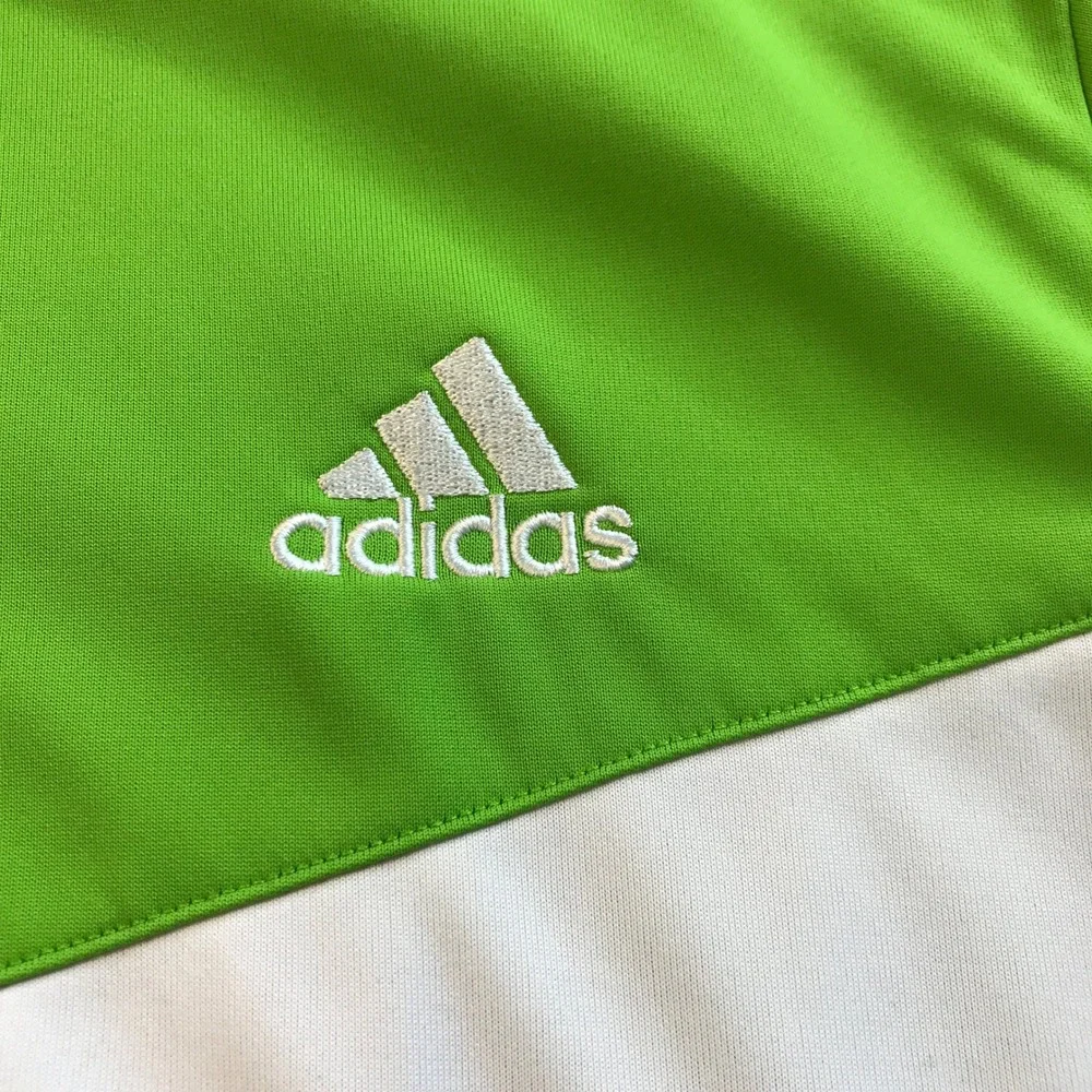 Adidas Golf Mens XL Climalite Polo Shirt Lime Green Grey‎ Colorblock Activewear